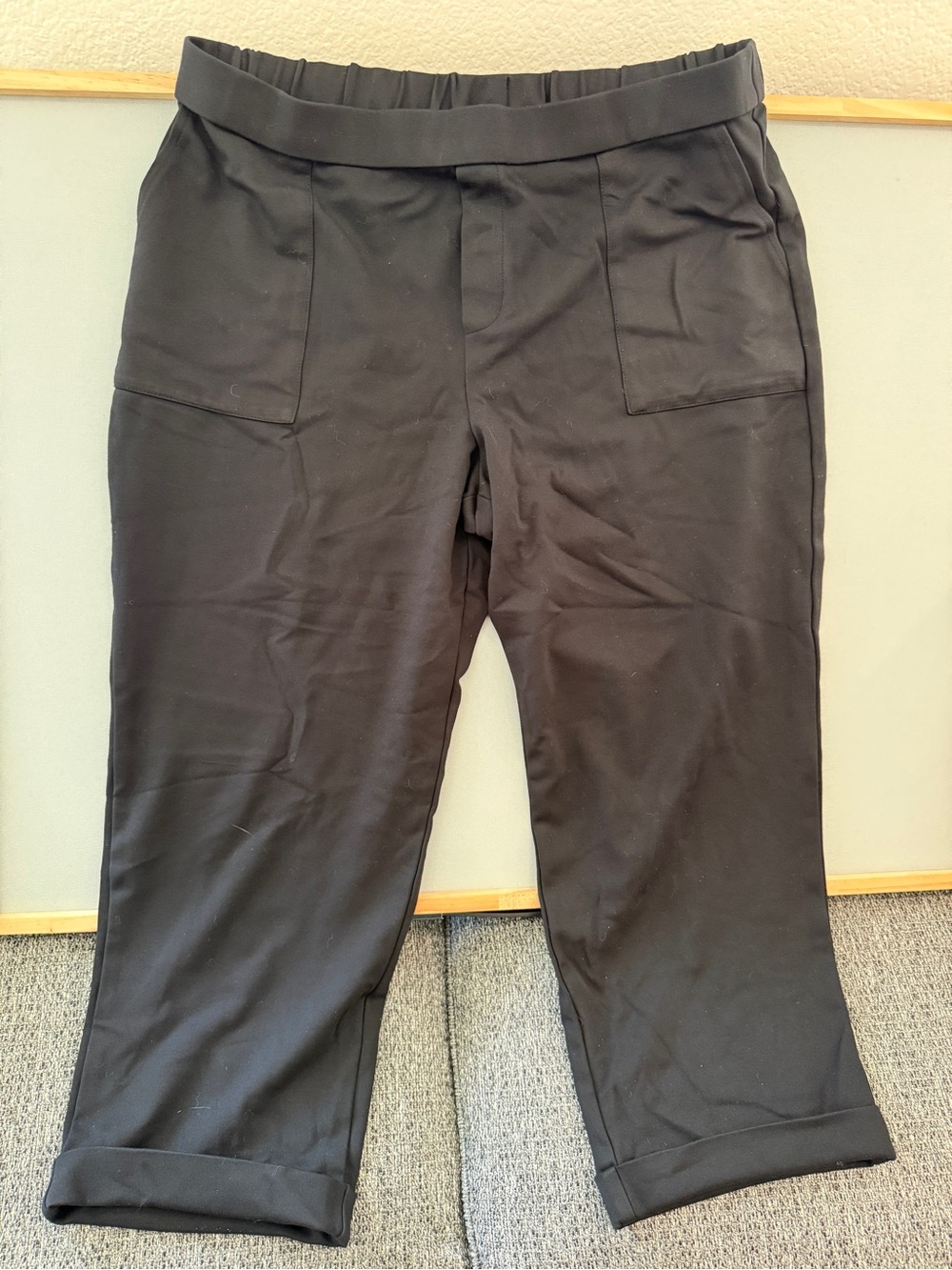 Black Stretch Pull-On Pants